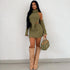 New Women's High Collar Long Sleeved Short Skirt Three Piece Suit For Women - ROUTINE FASHION